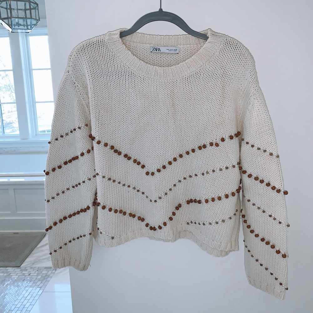 ZARA BEADED SWEATER